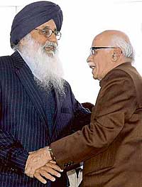 L. K. Advani, Parkash Singh Badal