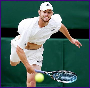 andy roddick serve. American Andy Roddick