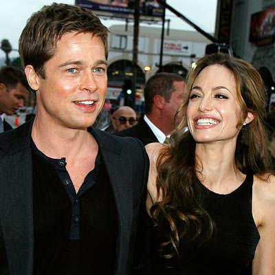 Famous Celebrity Couples on London  Sept 19   Hollywood Celebrity Couple Brad Pitt And Angelina