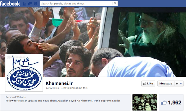 Iran's Supreme Leader is believed to be on Facebook