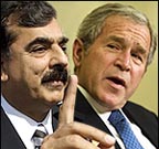 US President George Bush and Pakistan Prime Minister Yousuf Raza Gilani
