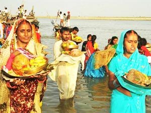 Chhath festival celebrated in Delhi