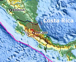 One dead, two missing in Costa Rica earthquake