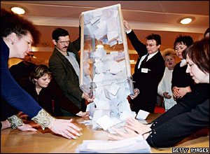 Counting of votes for the three Lok Sabha seats