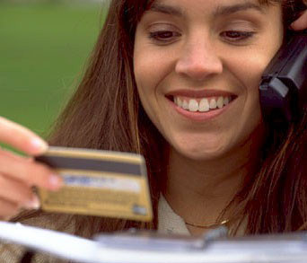 Credit Card Holding Girl