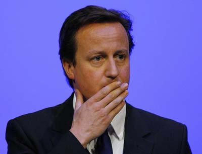 London - Conservative British opposition leader David Cameron Tuesday ...