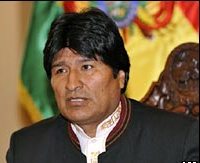 Bolivian President Evo Morales