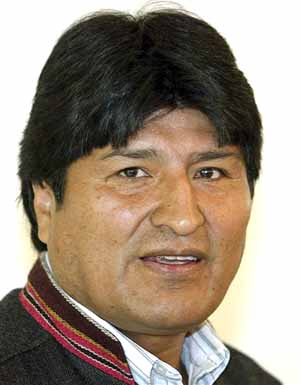 Bolivian President Evo Morales