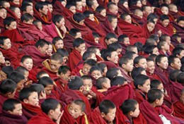 Exiled Tibetan monks