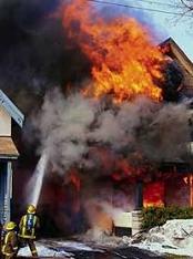 Fire Buring House