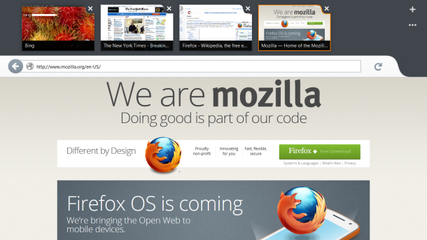 Mozilla releases “Firefox Metro Preview” 