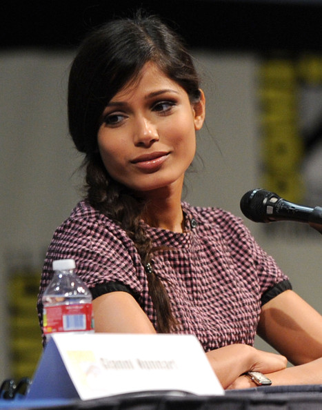  Freida Pinto ‘worries about her looks when on Skype with beau Dev Patel’