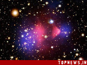 When mammoth galaxy clusters collide in a ‘cosmic free-for-all’