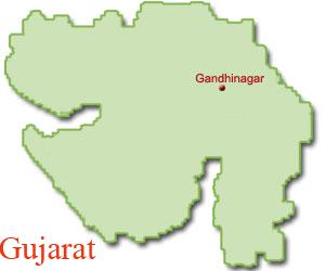 Gandhinagar-Gujarat-map