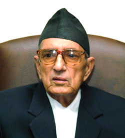 Prime Minister Girija Prasad Koirala