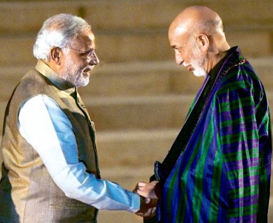 Hamid Karzai Narendra Modi