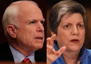 Napolitano hit by McCain on border issue