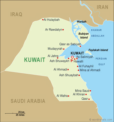 Map Kuwait