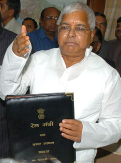 Railways Minister Lalu Prasad