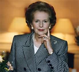 Britain’s former Prime Minister Margaret Thatcher