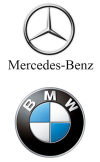 Mercedes and BMW Logo