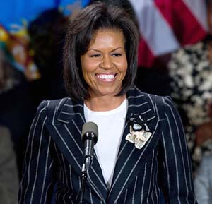 Michelle Obama pledges never to wear fur