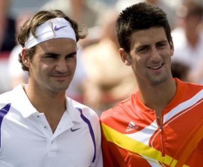Novak Djokovic and Roger Federer