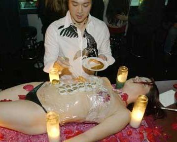 Londoners given chance to eat sushi off naked female models