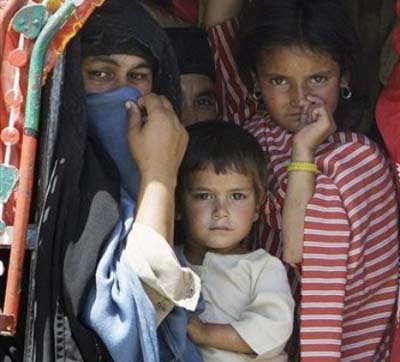 Refugees from the Swat Valley in Northwestern Pakistan