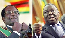 Mugabe, Tsvangirai agree to share power after a decade of bitter enmity