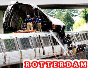 Cargo trains collide, hit passenger train near Rotterdam