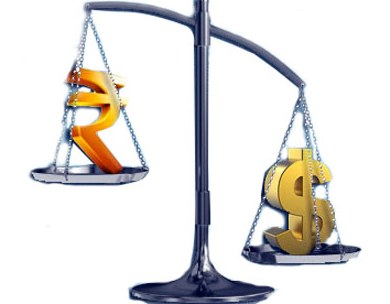Rupee down