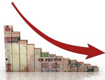 Rupee down