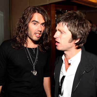 russell brand. Russell Brand, Noel Gallagher