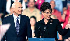Polls show McCain gaining lead among women after Palin pick