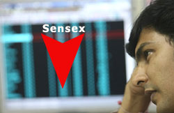 Sensex Below 11K; Plummets 516.70 Pts