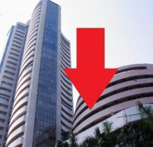 Sensex falls over 250 points as Jaitley presents budget