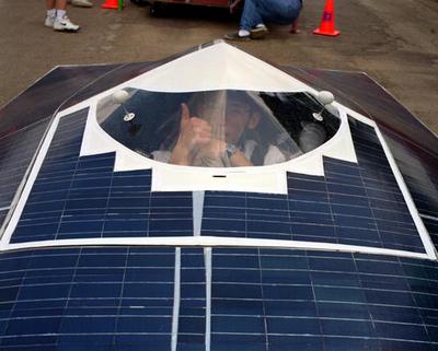 solar powered cars. New solar powered cars tested