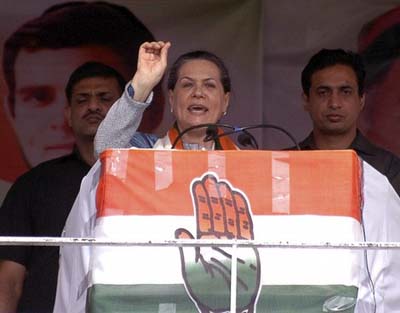 Congress president Sonia Gandhi