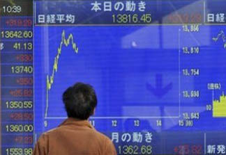 Tokyo stocks fall 6 per cent on economic worries