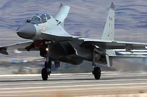 Four Sukhoi fighter jets stationed at Tezpur