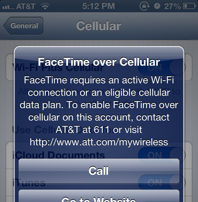 AT&T extends FaceTime over cellular to more iPhone users than earlier suggested