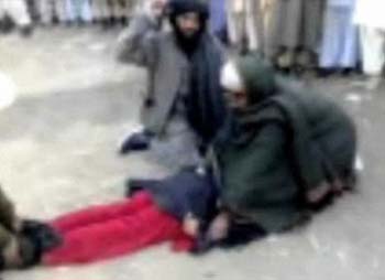 girl caned in public