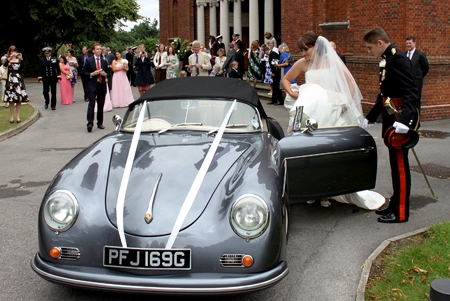 Woman builds her own wedding car