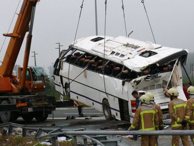 Twelve dead as tourist bus crashes with truck in Mexico 