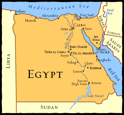 World Map Egypt