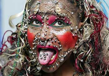 World's most pierced woman adds to her collection with 6,005th piercing!