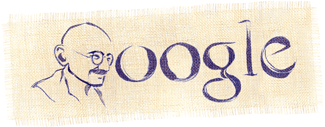 Google features Gandhi doodle 