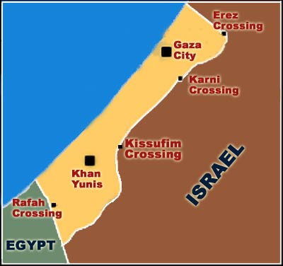 Gaza Map Israeli