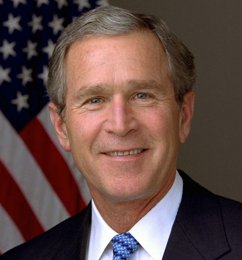 george w bush family tree. US President Bush arrives in